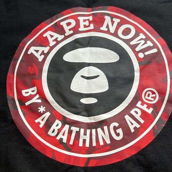 AAPE BY A BATHING APE
logo-print T-shirt size L in EUC like new black - Picture 2 of 9